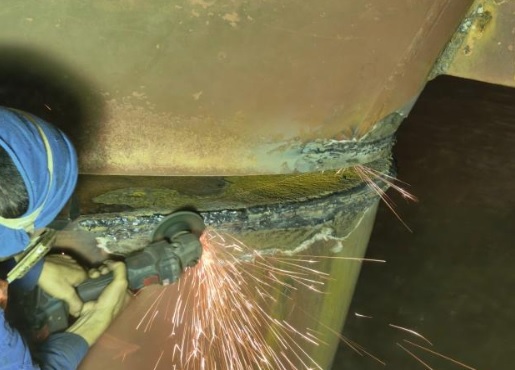 PHOTO REPORT OF THE RUDDER REPAIR SERVICE FOR THE VESSEL AT HAI PHONG PORT