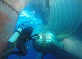 THE PHOTOS DIVING REPORT FOR THE UNDERWATER INSPECTION & PROPELLER POLISHING FOR THE VESSEL AT HAI PHONG PORT - VIETNAM